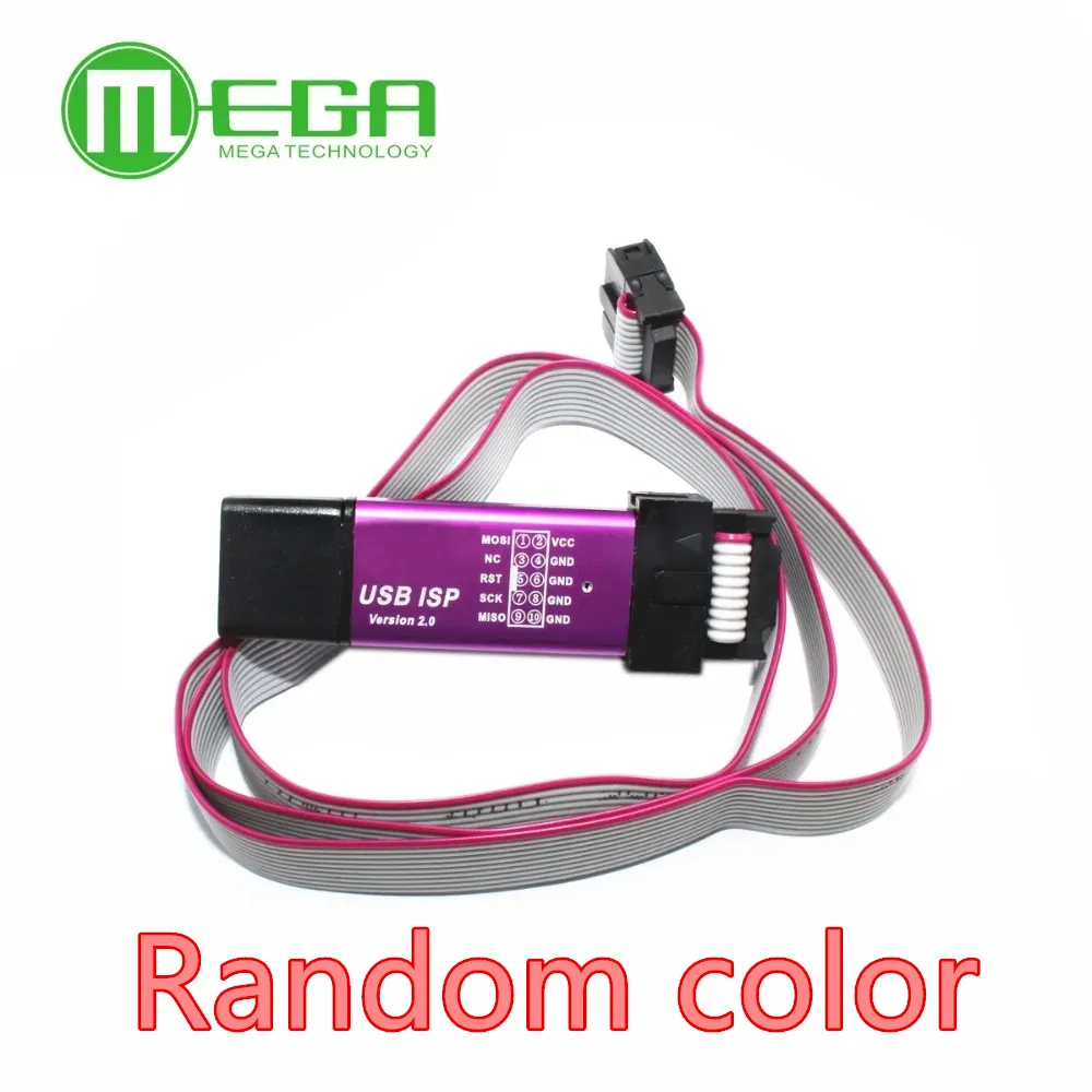 1pcs USB ISP USBasp USBisp Programmer for 51  AVR download support Win 7 Random color