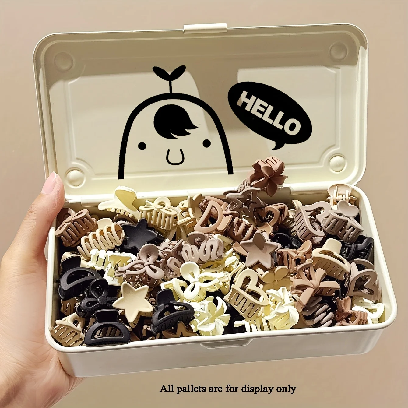 5/10/20/30 قطعة من مشابك صغيرة باللون البيج المختلط، إكسسوارات فتاة لطيفة - مثالية للاستخدام اليومي أو المناسبات الخاصة أو هدايا السفر #6