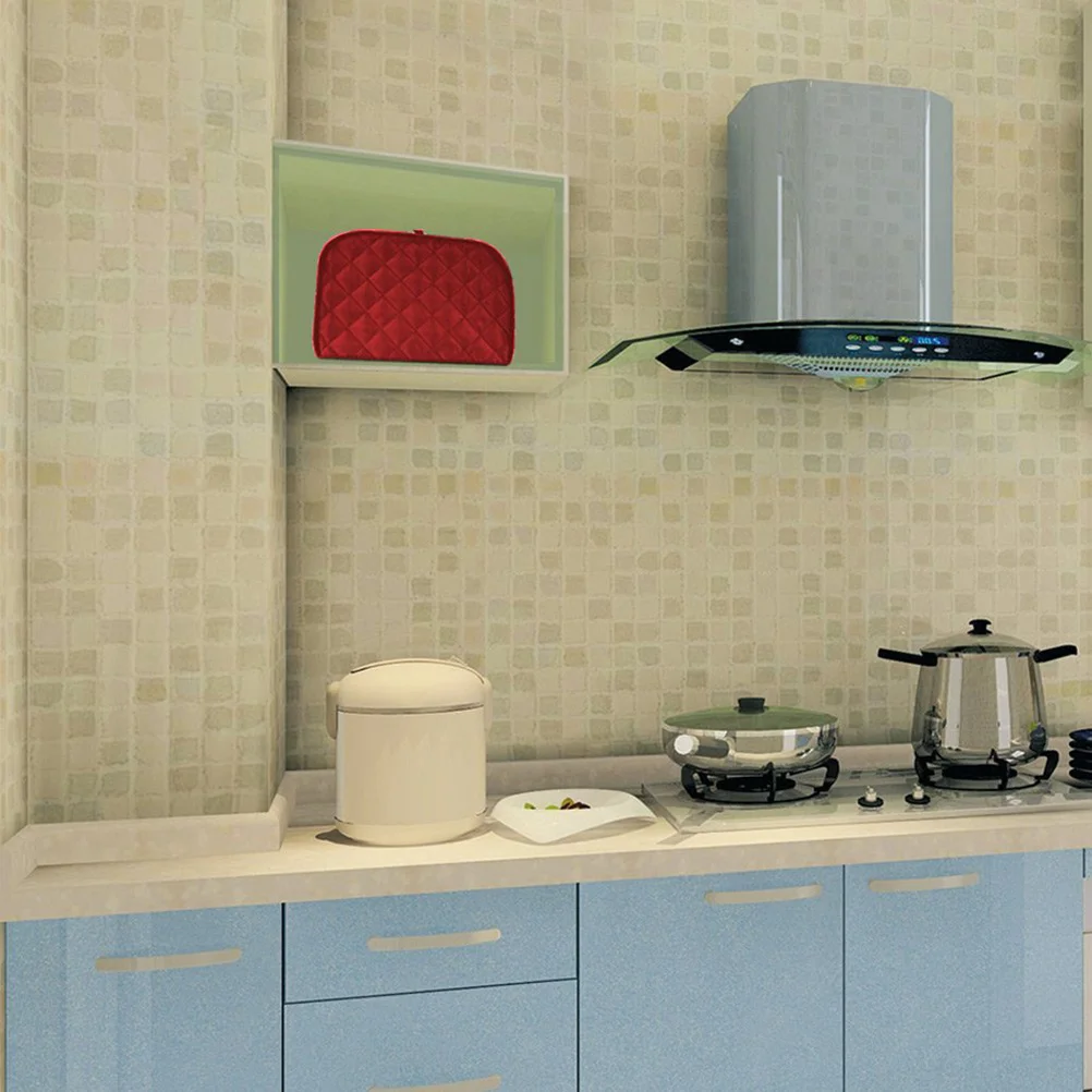 

1Pcs Bread Maker Cover Red Two Slice Toaster Appliance Protector Dust Waterproof Fit Most Kitchen Home Use Machine