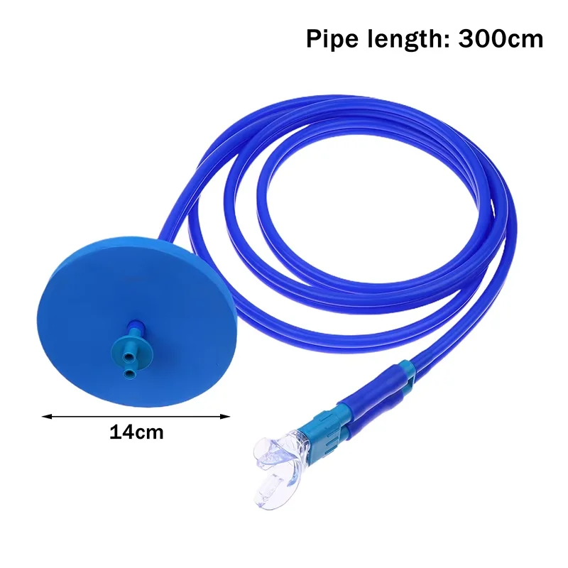 Tubo de Respiración para Natación Completamente Seco de 2 m, Snorkel Largo Portátil, Aparato de Respiración para Buceo para Adultos, Equipo de Respiración para Natación y Buceo