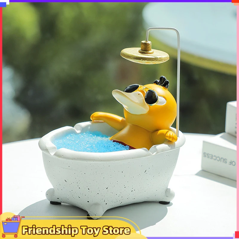 Psyduck Desktop Ornament Cute Bath Duck Ashtray Model Living Room Personalized And Creative Fashionable And Trendy Gift For Boys