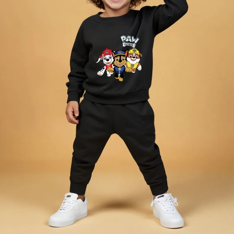 PAW Patrol Kinder Mode Outdoor Sweatshirt-Sets Jungen Herbst Casual Langarm Pullover und Hose Zweiteilige Sets – Detail 9