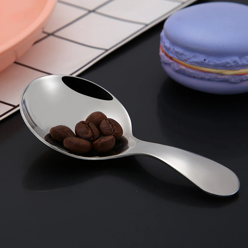 

5 Pcs Stainless Steel Dessert Spoon Soup Food Serving Scoop Lightweight Ergonomic Handle Kitchen Bar Tool Ice Cream