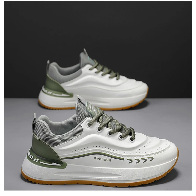 

Мужская четырехсезонная разноцветная повседневная спортивная обувь большого размера на мягкой подошве с круглым верхом и шнуровкой на шнуровке для улицы.