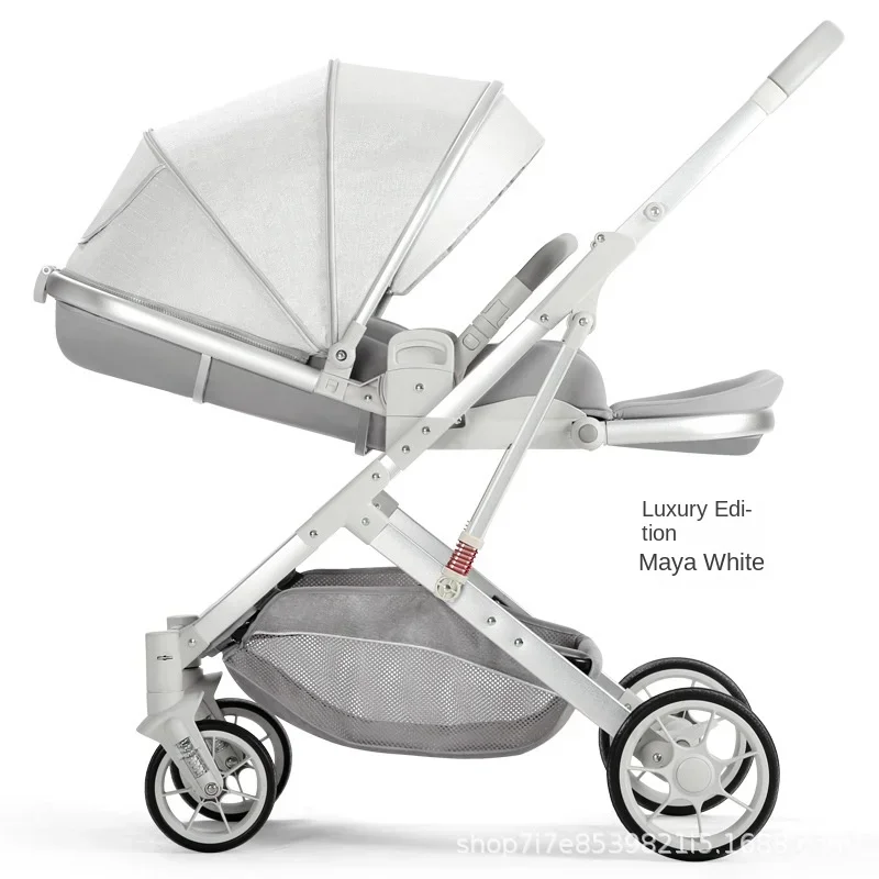 Baby Stroller High Landscape Lightweight Folding Newborn Baby Two-way Swivel Seat Can Sit and Lie Down Four Wheel Stroller