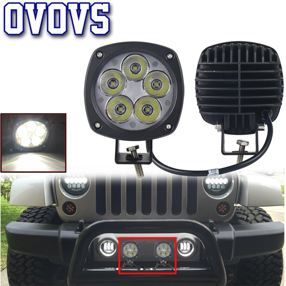 OVOVS 4Inch 50w Led Work Light Tractor Led Spot Lamp Beam Driving Light for 4x4 Offroad Vehicle Trucks Boat 1Pcs