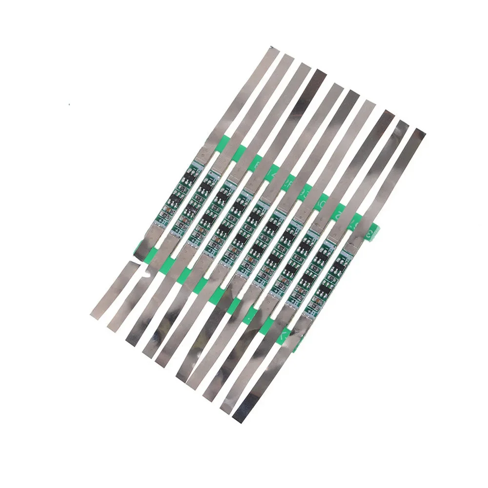 10pcs/set 3.7V 3A Li-ion Battery Protection Board For 1S Li-ion Battery Overcharge Protection Board With Solder Strip