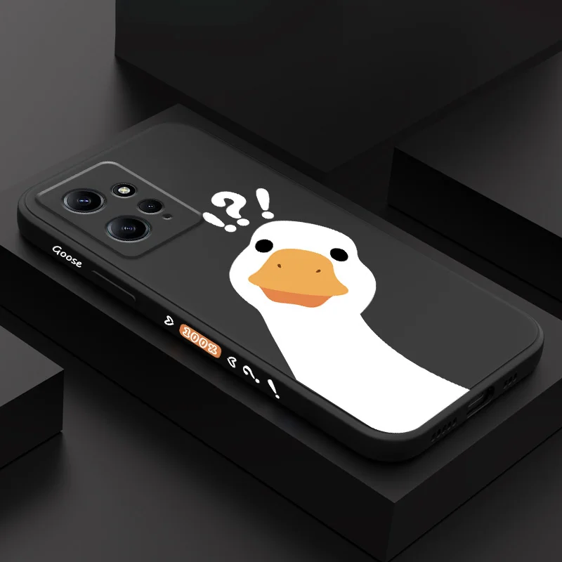 Doubt Goose Phone Case For Xiaomi Redmi Note 13 12 11 11S 10 10T 10S 9 9S 8 7 Pro Plus 4G 5G Liquid Silicone Cover