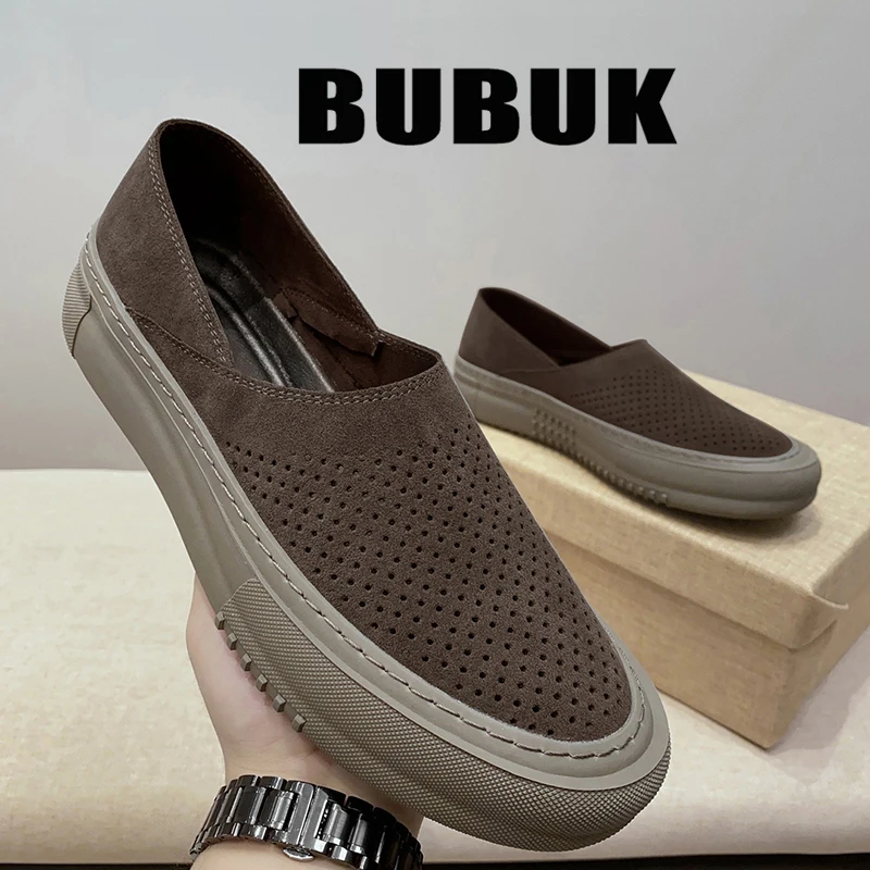 Bubuk New Comfortable and Stylish Loafers, Versatile Trendy Soft-Soled Driving Shoes, Men's Business Shoes, Slip-On Shoes