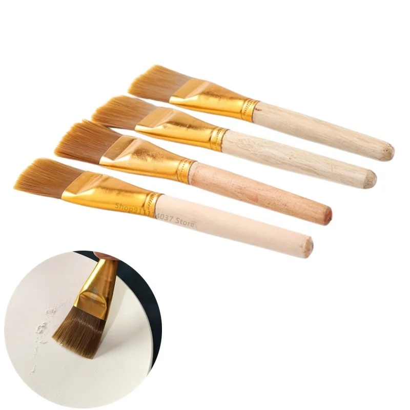 Pottery Clay Large Nylon Pen Hard Brush Ceramic Blank Tire Moisturizing Sweep Ash Brush Glaze Wool Brush Pottery Painting Tools