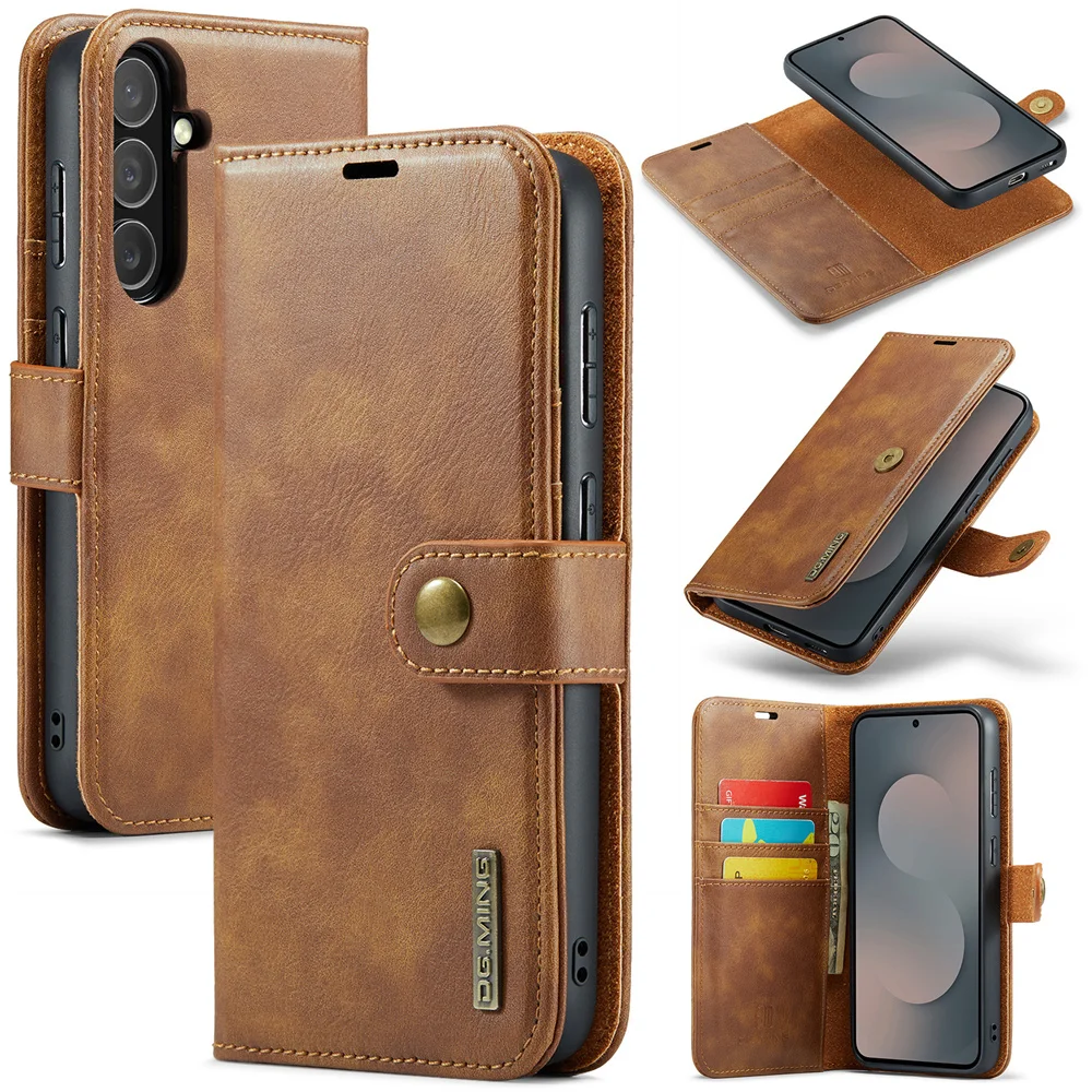 

Роскошный съемный кожаный чехол DG.MING 2 в 1, чехол-книжка с магнитной откидной крышкой, тонкий чехол-кошелек Funda