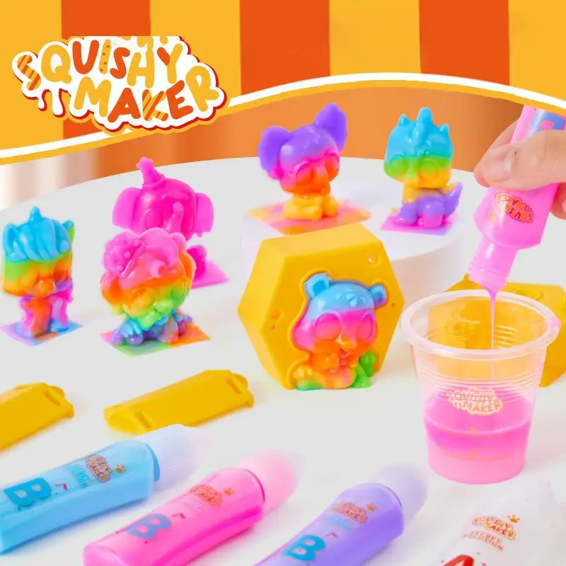 

Squeeze Toys Material Fidget Toys Craft Tool Non-sticky Soft Cartoon Animal Figures Mould For Teens Kids Women Men Adults