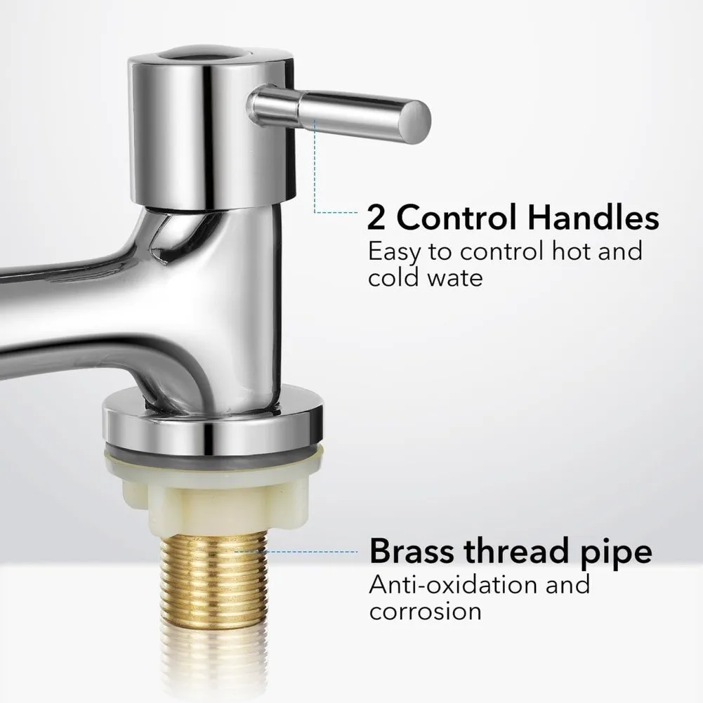Kitchen Sink Mixer Tap Dual Hole Configuration Zinc Alloy Build 360 Rotating Spout Dual Lever for Temperature Mix