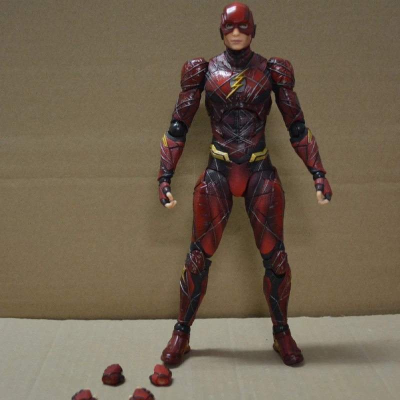 Figura Flash de Barry Allen de 24cm, Kit de garaje móvil de articulación de Pvc, modelo de escultura, adornos de colección, juguetes para niños, regalos de cumpleaños, nuevo