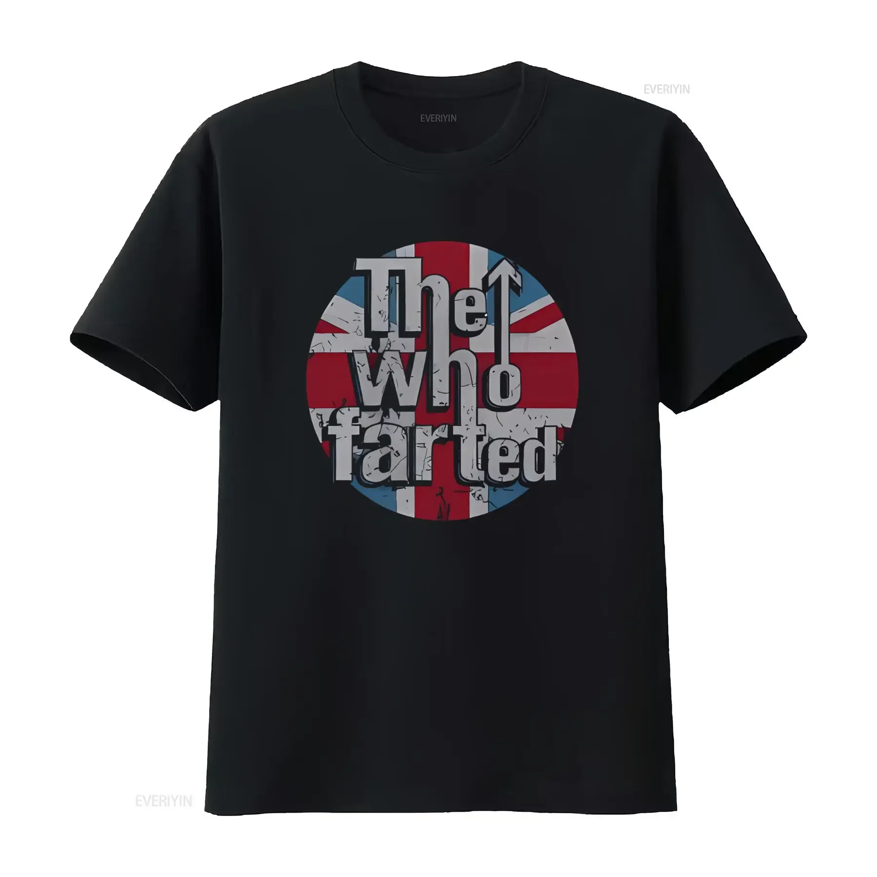 Mens The Who Farted Band T Shirt Funny Sarcastic Novelty Dad Joke Design vintage Washed Unisex Stylish Stretched