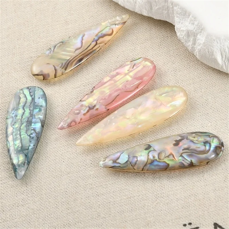 

Min order 10pcs/lot color natural shells core Epoxy resin effect geometry water drop shape beads diy jewelry garment accessory