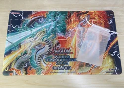 YuGiOh Tenpai smok Fadra TCG mata Tenpai smok Chundra Pad CCG gra planszowa mata handlowa gra karciana mata gumowa podkładka pod mysz i torba