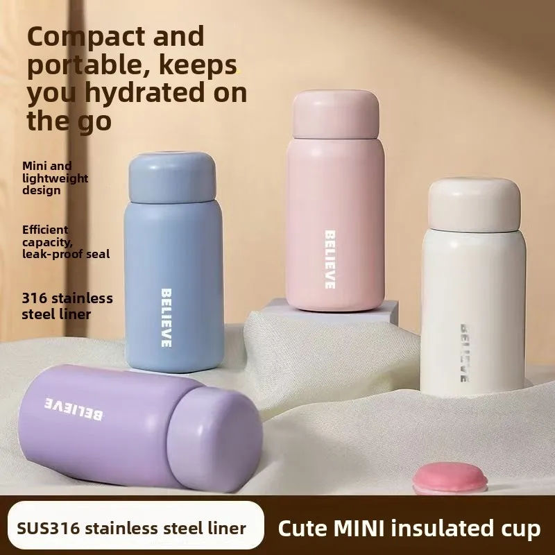 

Портативная термокружка из нержавеющей стали 360 мл для заваривания чая, компактная автомобильная кружка для воды, высокоэстетичная дорожная кружка