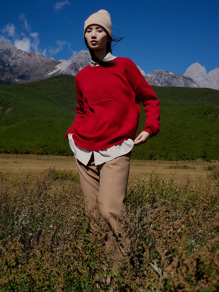 

Женский вязаный свитер Ele Large M 3D Emed Round Neline Camere, весенний, модный, приталенный крой