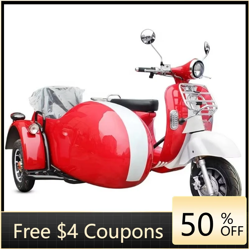 Rs 60V 2000W adult open-body three-wheel electric tricycle with tilt system, front disc brakes, 50-70 km/h, EEC certified