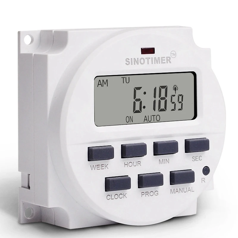 SINOTIMER TM618SH-1 1 Second Weekly Programmable Digital Timer Automatically Turn on Off Microcomputer Time Relay 110V