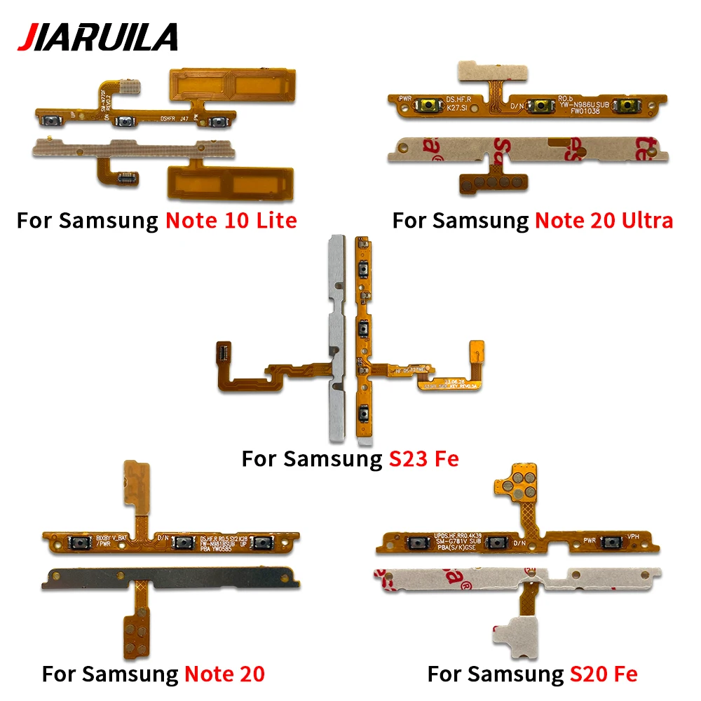 زر تشغيل/إيقاف الطاقة لهاتف snote 10 lite/20 ultra/s20 fe/s23 fe/s24 plus/ultra/mute/volume