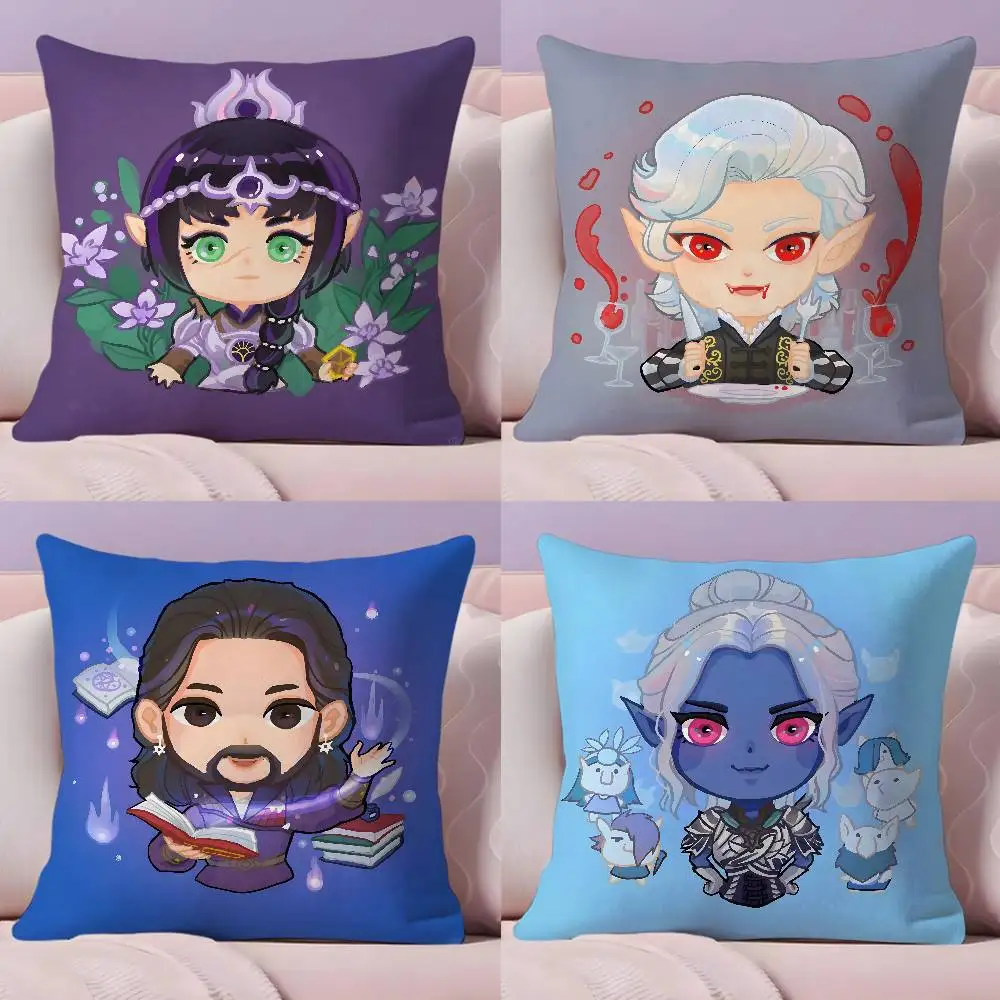

Cartoon style B-Baldurs Gate 3 Pillow Case Pillowcase Ultra Soft Skin Friendly Fabric Cloud Like Comfort & Concealed Zipper