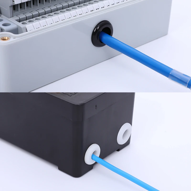 Rubber Single Side Through-hole Protective Coil Through-hole Tapered Wire Loop Threading Sleeve Cable and Wire Threading Coil