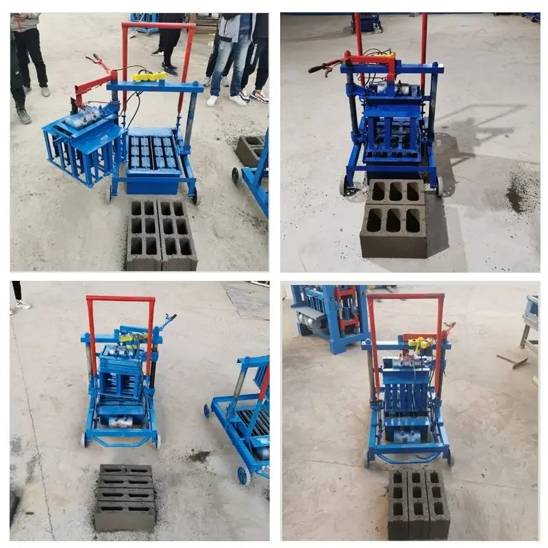 Manual Semi Automatic Interlocking Paver Hollow Cement Concrete Block Making Machine