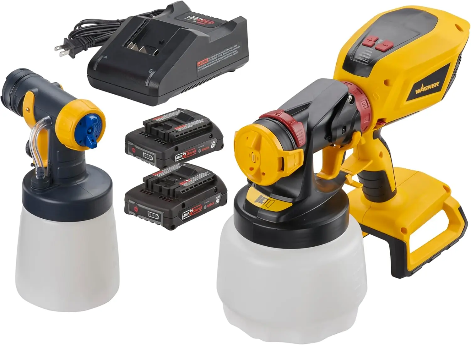 Cordless Handheld Paint Sprayer Sprays Most Unthinned Latex Includes Two Nozzles and Two Batteries Complete Adjustability