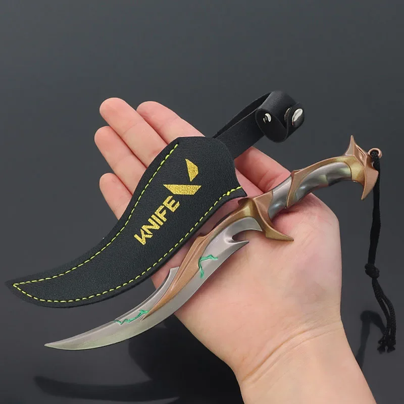 Modelo de arma periférica del juego Valorant para niños, espada de juguete Katana de hoja Ritual Forsaken, regalo de Metal para Cosplay, 18cm