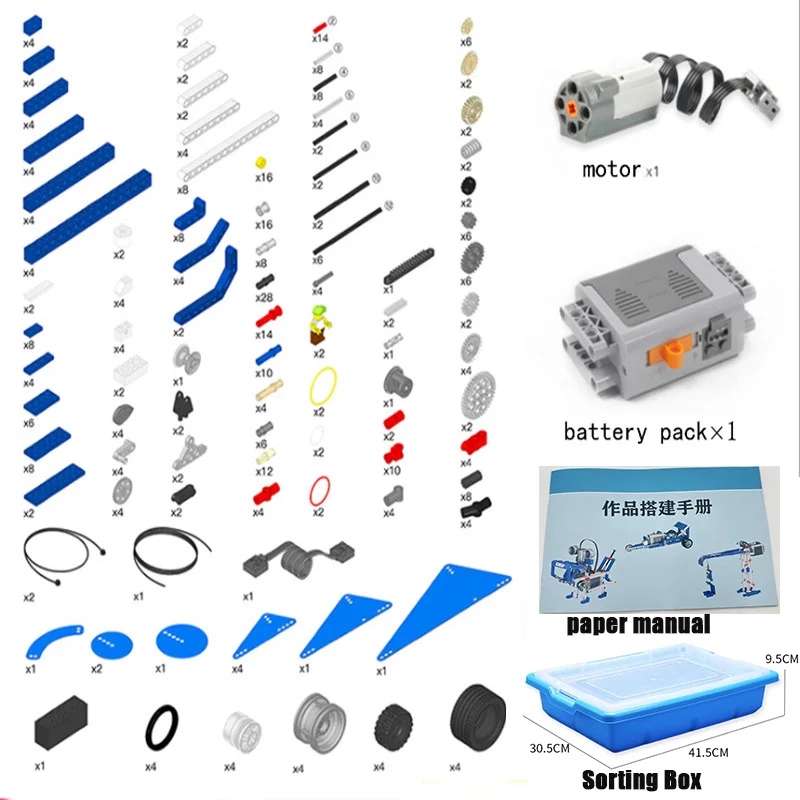 

9686 Технические детали, мультитехнология MOC, кирпич, образовательный школьник, обучающий строительный блок, инструменты для обучения пробированию мощности