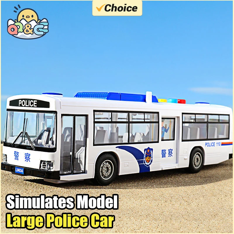 Children's Toy Car Simulates Large Police Car Bus Transport Truck Model Inertial Vehicle Toys for Kids Boy Brithday Gifts