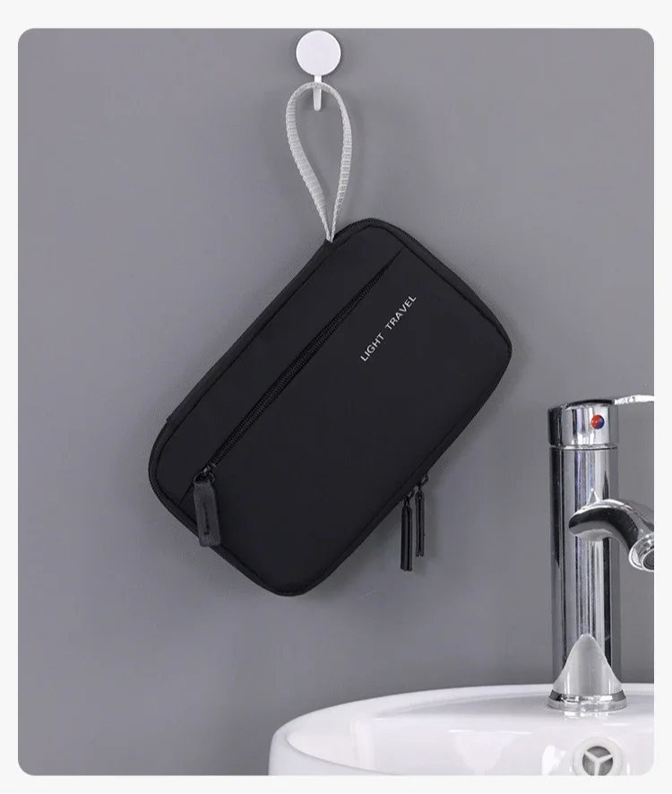 Tragbare Kulturtasche, multifunktionale Aufbewahrungstasche mit großem Fassungsvermögen, leichte Make-up-Tasche, Kosmetik-Organizer, Reiseutensilien – Detail 16