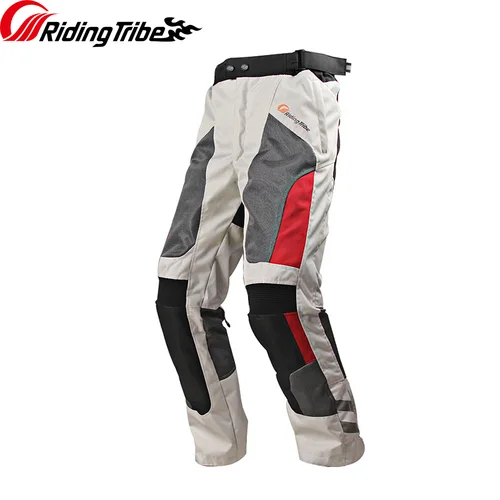 Imagen 2 del producto Pantalones de motocicleta verano transpirable invierno cálido motociclismo pantalones protectores impermeables con forro gratis y rodilleras HP12