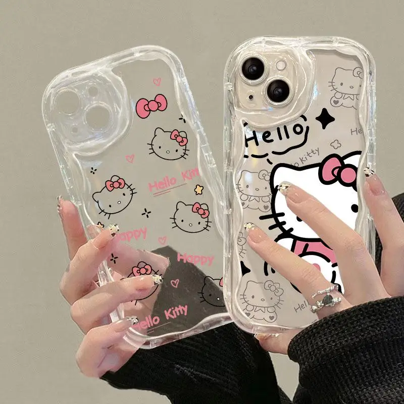 Cute Stitch Hello Kitty Case For Samsung Galaxy A34 5G A55 A35 S22 Ultra S24 S23 A54 A53 A52 A14 A13 Cover Couqe Soft