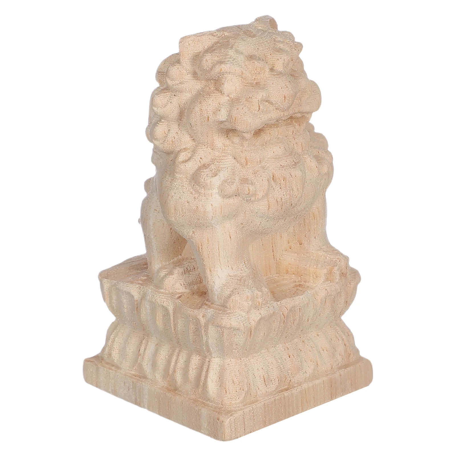 

Wooden Lion Finial Carved Staircase Railing Topper Fence Post Decor For Newel Banister Outdoor Indoor Use Wood Carved