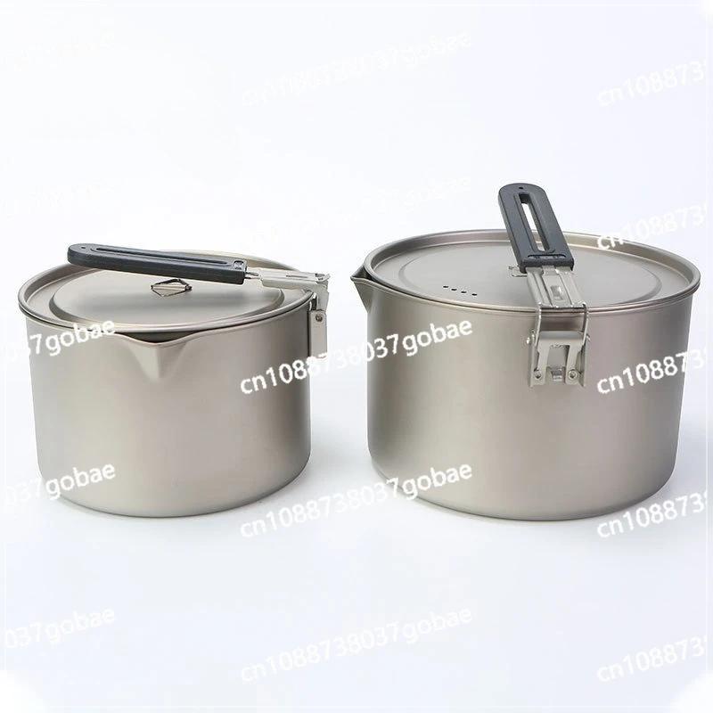 

Сковорода для приготовления пищи, набор из трех частей из чистого титана, портативная походная лапша, приготовление риса