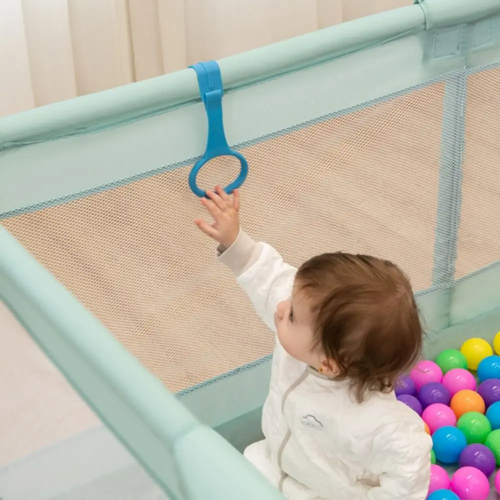 Pull Ring For Playpen Infant Bed Crib Hanging Baby Learn to Stand Nursery Rings Hand Cot Kids Bed Playing Accessory