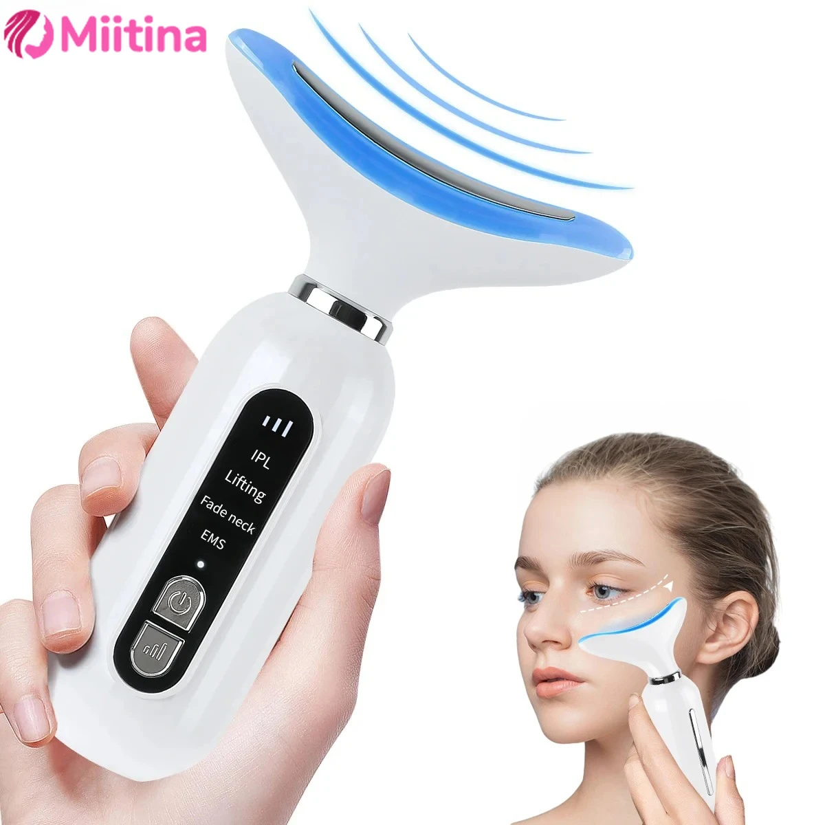 

V Line Face Neck Lifting Machine EMS Microcurrent Photon Therapy Device Hot Cool Anti Wrinkle Double Chin Remover Beauty Care