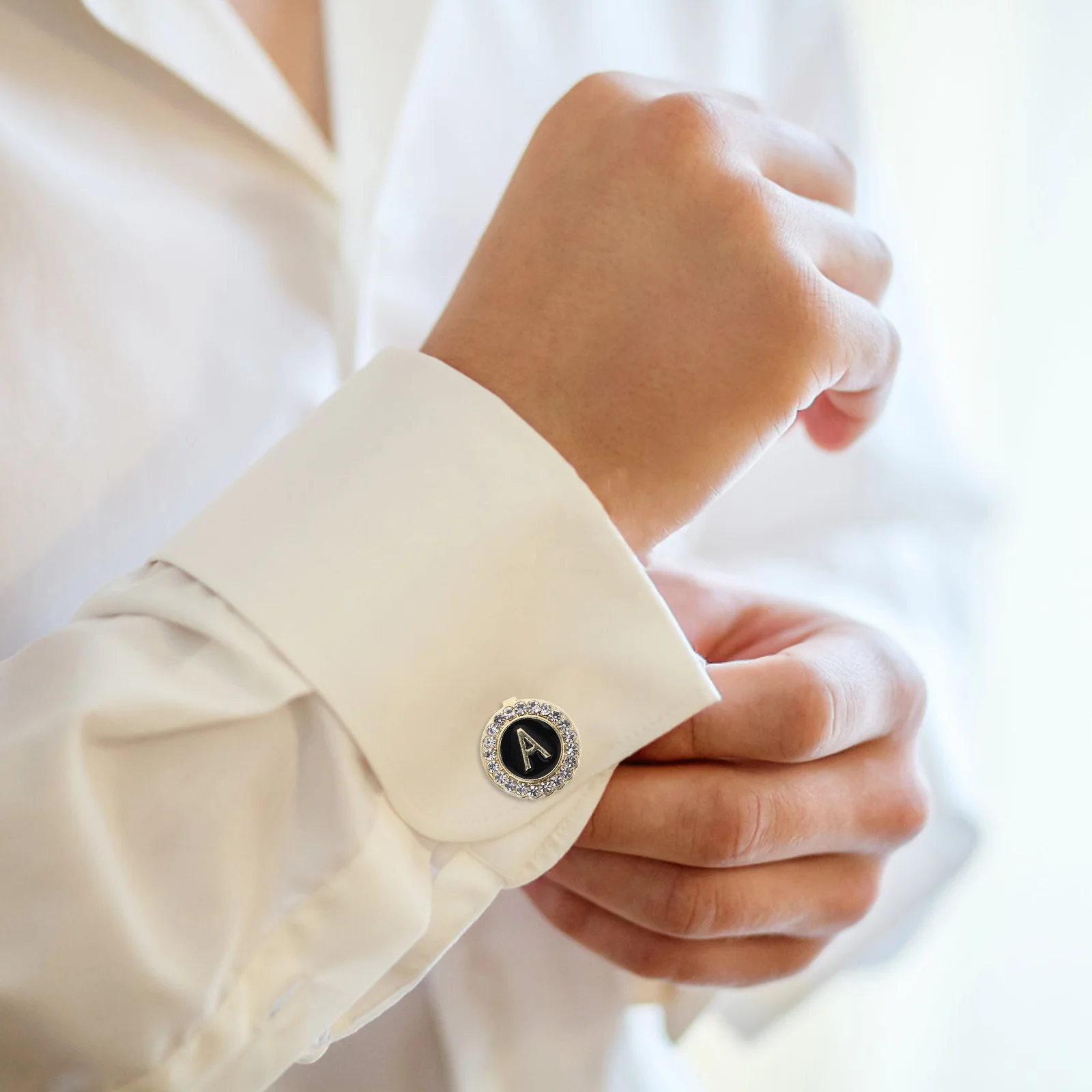 

2pcs 1 Pair Letter A Cufflinks Zinc Alloy Handpolished Shirt Studs For Men Wedding Business Tuxedo Accessories Cufflinks For Men