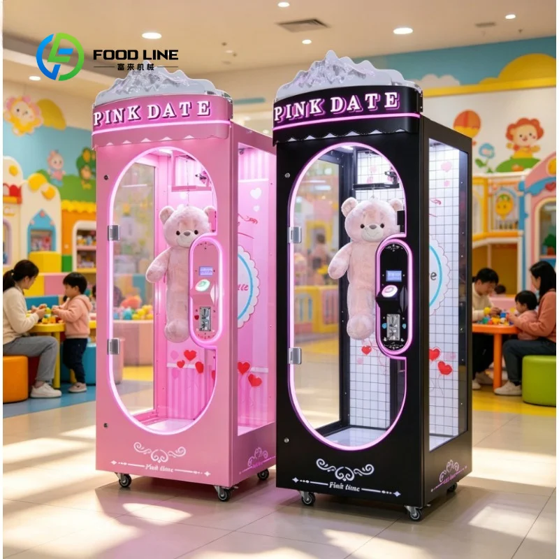 Custom 10-Second Coin Operated Challenge Doll Machine, Mall Activity Scan Gift Grabbing Arcade Game Amusement Equipment