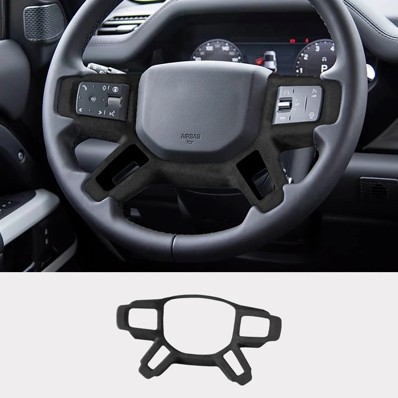 

NEW!!! suede Fit For Land Rover Defender 90 110 2020-2024 Car Inner Car Steering Wheel Trim Made of Alcantara car Accessories