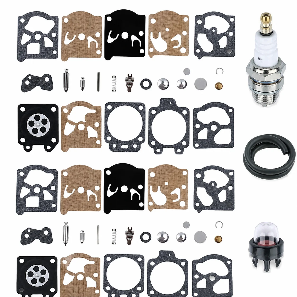 

Carburetor Tune Up Kit Fuel Line Spark Plug Primer Bulb Replaces Stihl 4211 007 1060 McCulloch 247260 For Husqvarna Dolmar WT WA