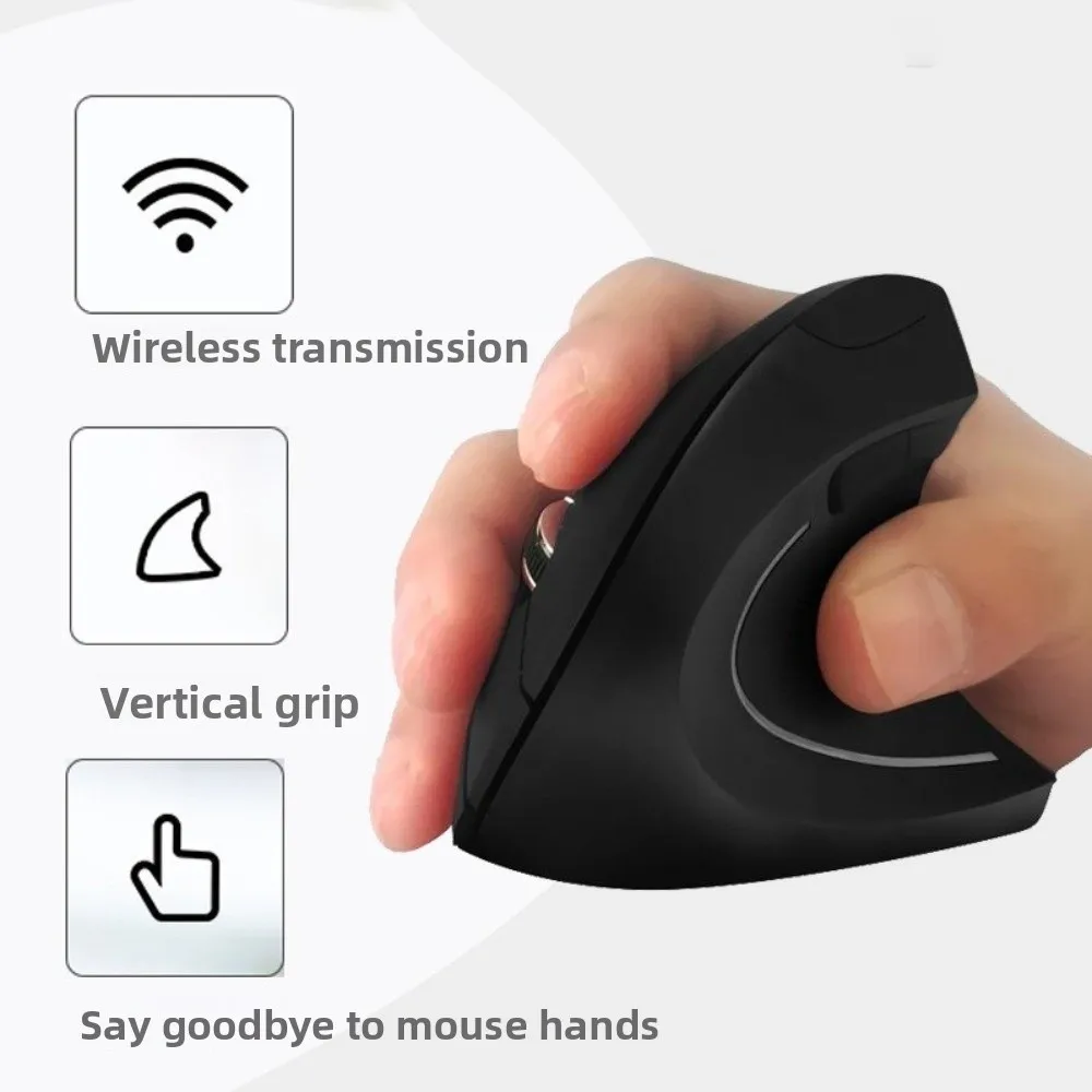 

Computer Accessories 2.4G Vertical Mouse Silent Luminous Vertical Wired Mouse 1600DPI Mute Buttons Computer Mice School