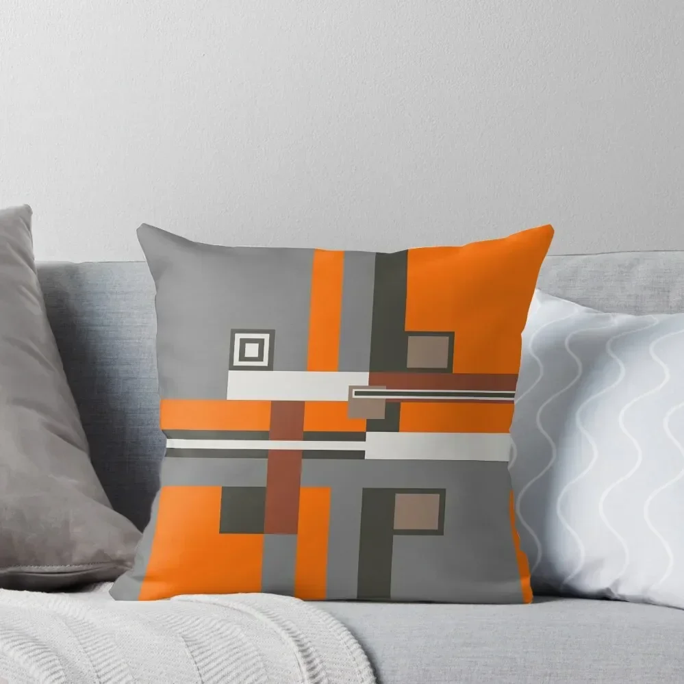 

Divine Color Block Grey and Orange 02 Throw Pillow Throw Pillow Covers Covers For Sofas pillow