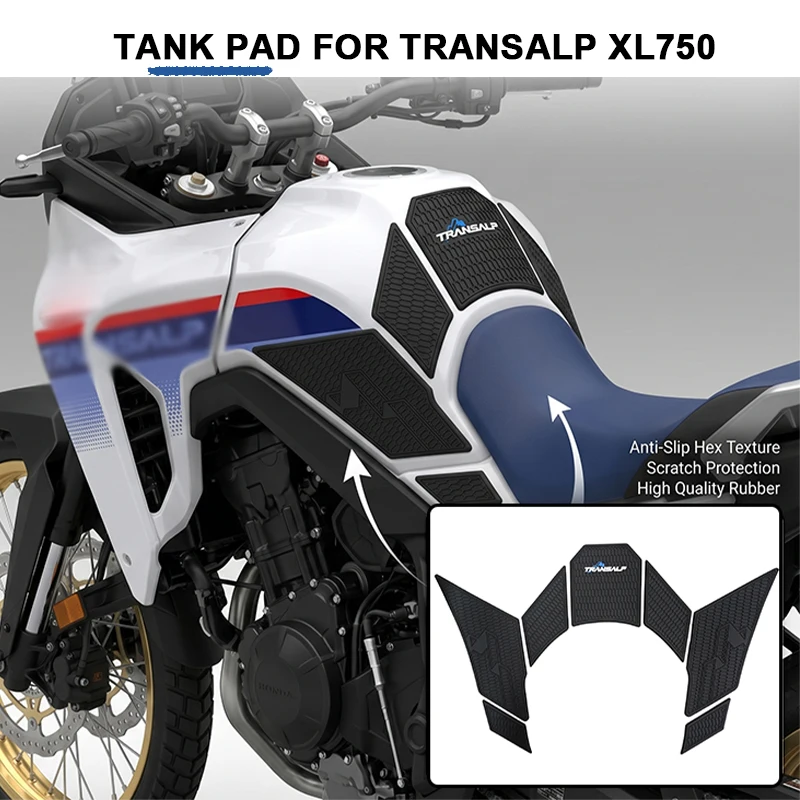 For Honda TRANSALP XL750 Transalp XL750 Motorcycle Accessories Rubber Gas Tank Decoration And Protection Fuel Tank Stickers