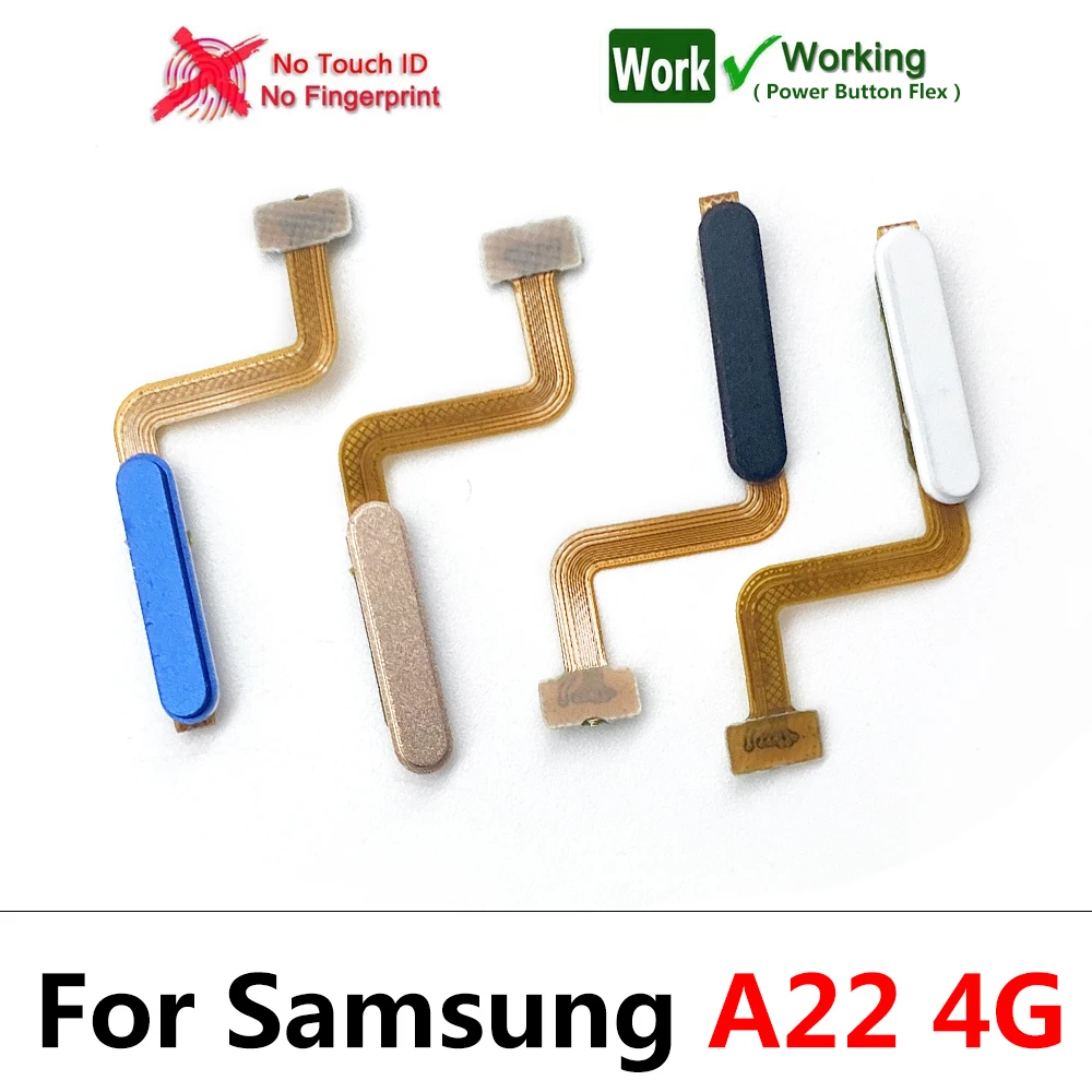 50Pcs，Home Button Power Connection Flex Cable Ribbon Without Fingerprint recognition For Samsung A12 A13 A22 A23 A24 4G A32 5G