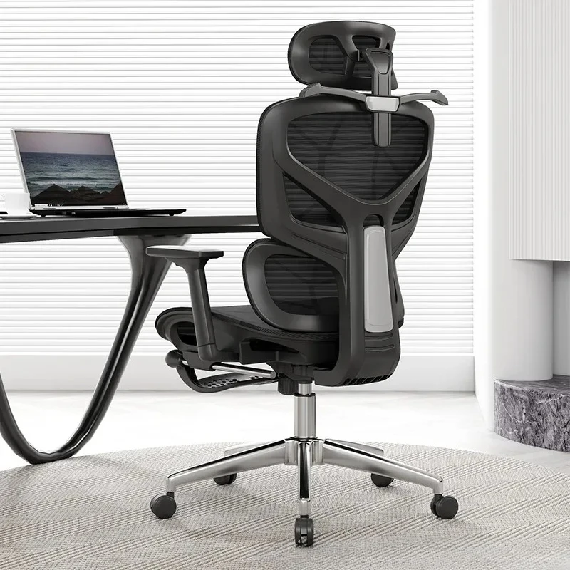 Ergonomic Office Computer Chair Adjustable Reclining High Back Mesh Lumbar Headrest Swivel Wheels Household Use Furniture