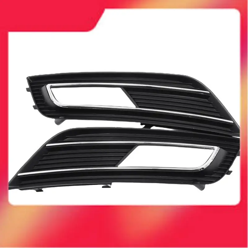 

2PCS Left & Right Fog Light Grille Cover Replacement Parts Accessories For 2013-2016 A4 8K0807681K 8K0807682K-M54K